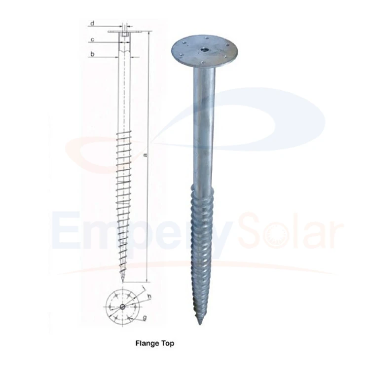 Hot Dipped Galvanized Ground Screw Pile Helical Screw Piles For Solar Panel Mounting