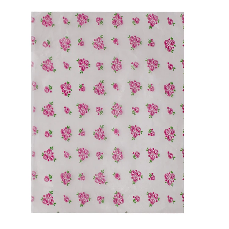 Custom Greaseproof Wax Paper Food Wrapping Sheet Paper