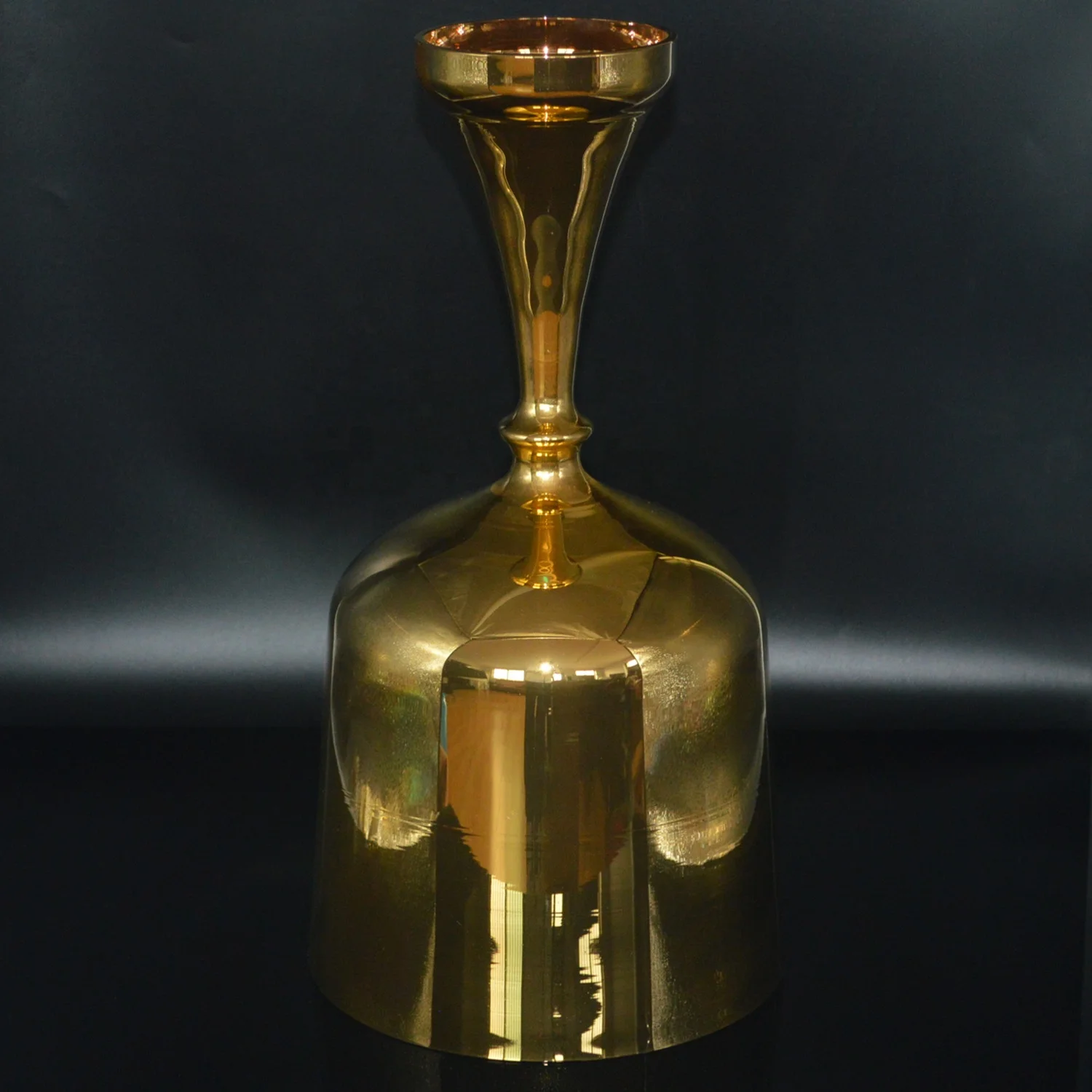 24K Gold Crystal Handle Singing Grail Hand Held Quartz Crystal Singing Bowl