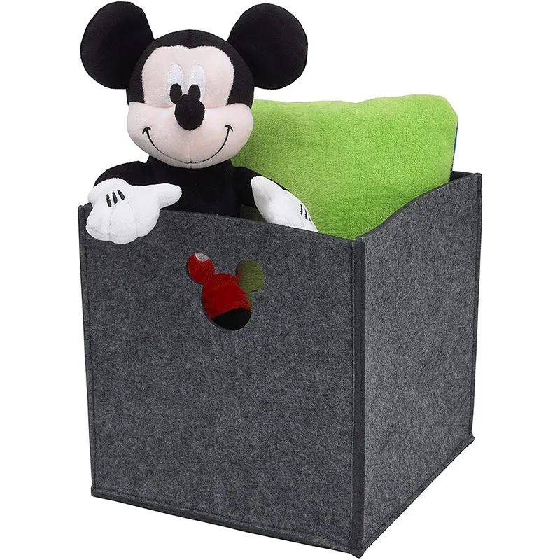 Hot selling folding handle flower girl set rectangle customized felt storage fashion picnic basket with low price