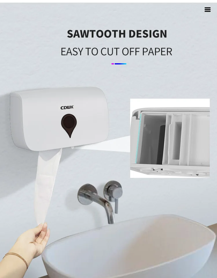 CDWK double jumbo roll tissue dispenser large capacity twin toilet paper dispenser bathroom CD-8477