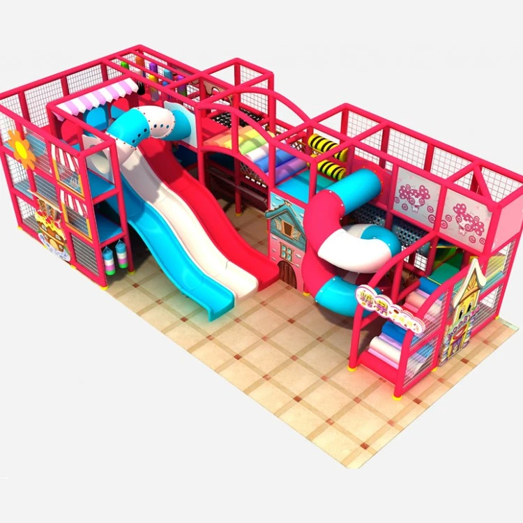 Candy theme kids amusement equipment game soft indoor play equipment kids large indoor playground with slide amusement park