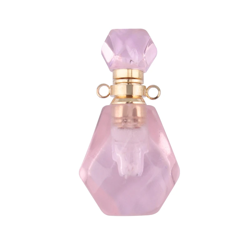 Amazon Hot Sale Natural Healing Stone Essential Oil Diffuser Perfume Bottle Pendant Necklace Jewelry