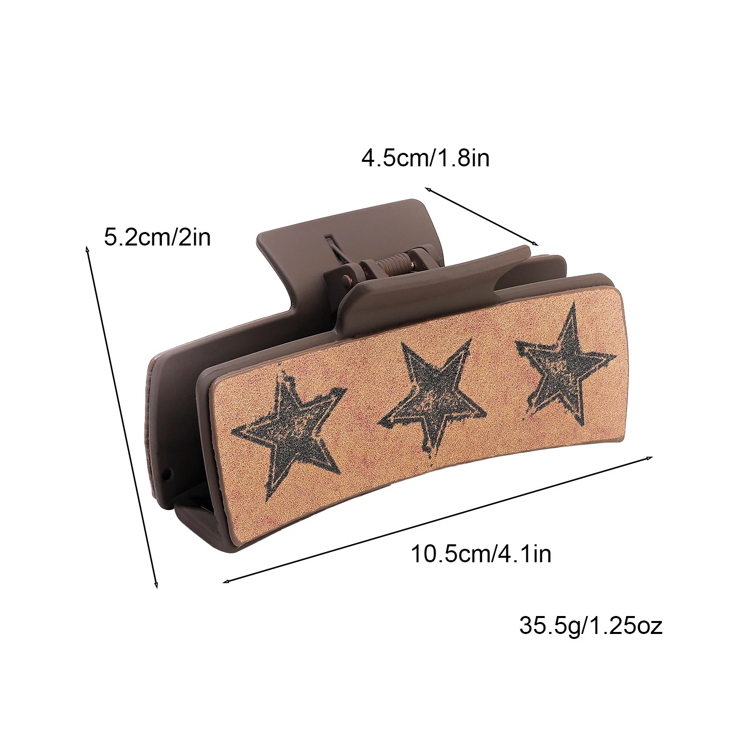 Jiamu European And American Style PU Leather Shark Hair Claw Clips For Women Girls High Quality Antique Rectangle Hair Claws