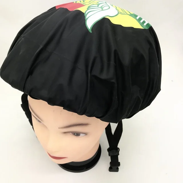 
 Custom designed windproof and waterproof bicycle helmet cover  