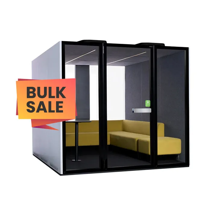 Easy Assemble Recording Soundproof Privacy Pods with L Sofa C Pod 3.0 (2400 x 2400 2280mm) Acoustic Music Studio Booth