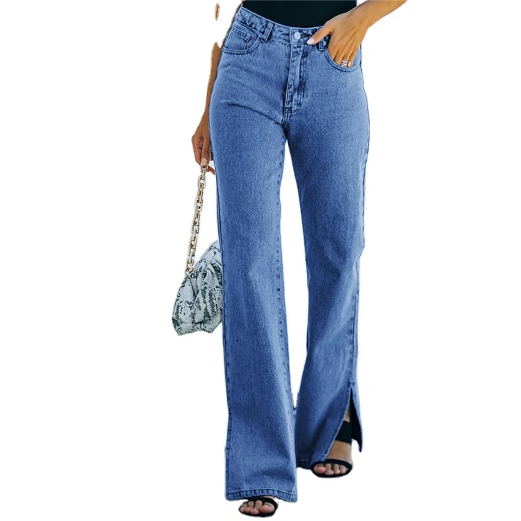 Trending hot products vintage jeans women custom logo women cloths jeans