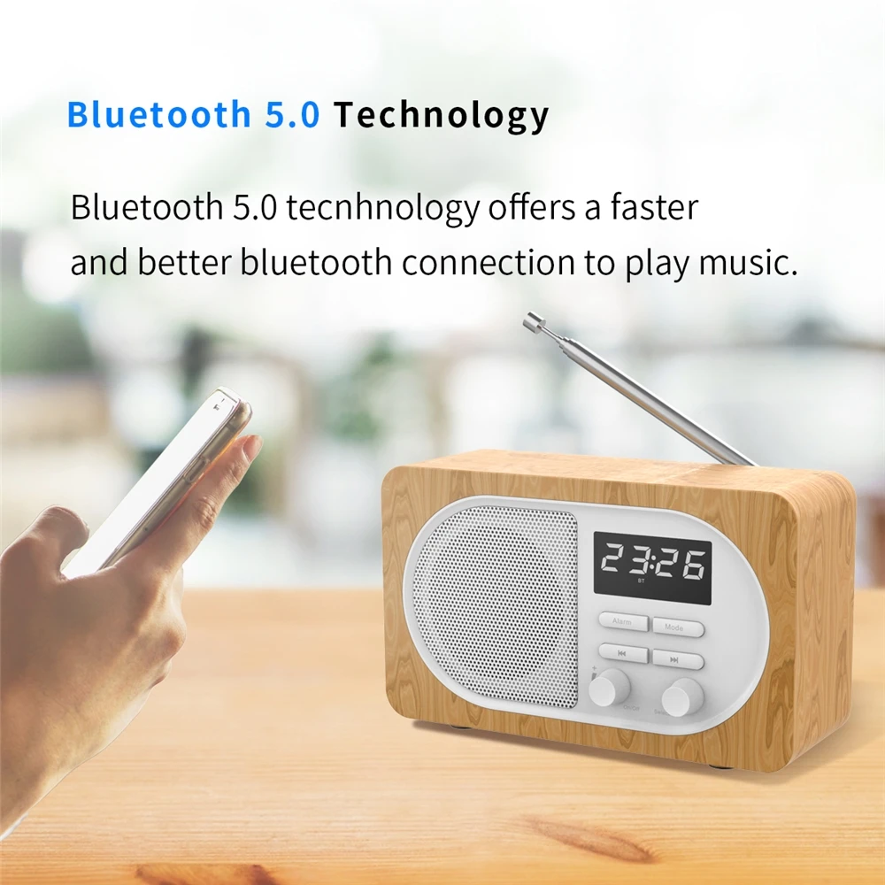 Genuine Component Clock Microphone Car Bt Bracket TF Card Wireless Speaker