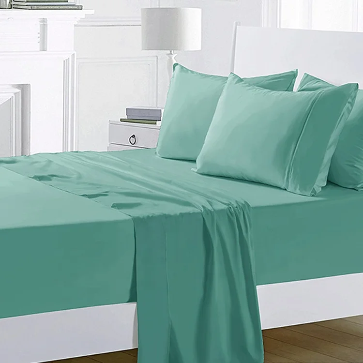 1800 thread count 100% cotton brushed hotel microfiber disposable bed sheet set