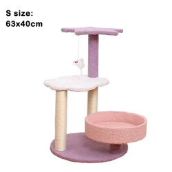Multi-level Cats Perched Kitten Activity Play House Furniture Tree Sisal Scratching Posts Luxury Cat Tree House For Large Cats
