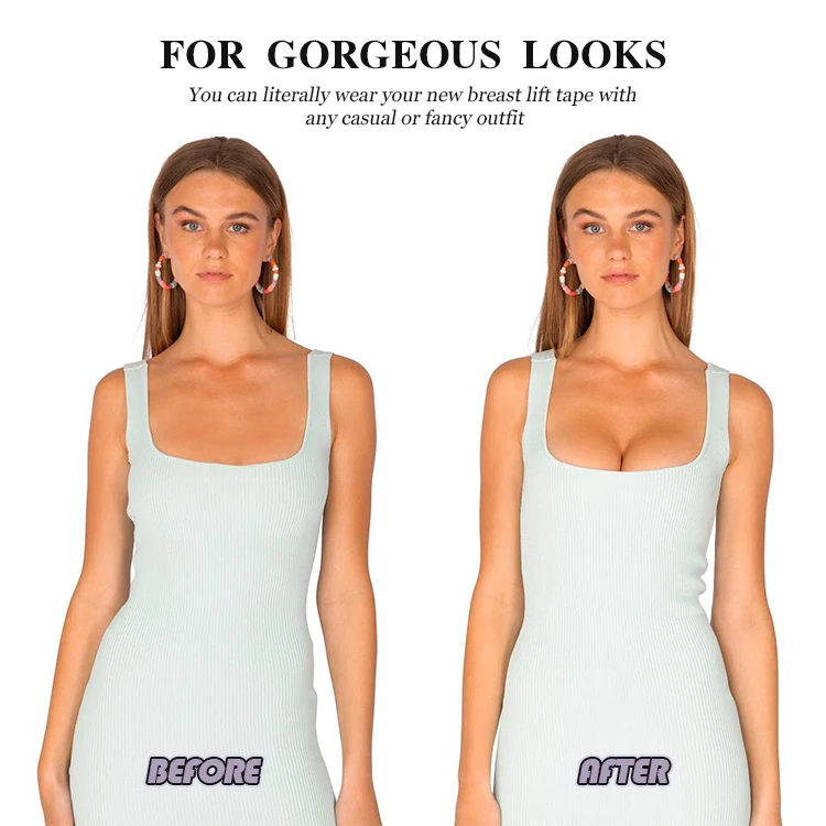 Breathable Transparent Breast Lift Tape Push Up Stick Bra for Big Breast Medical Athletic Invisible Body Tape