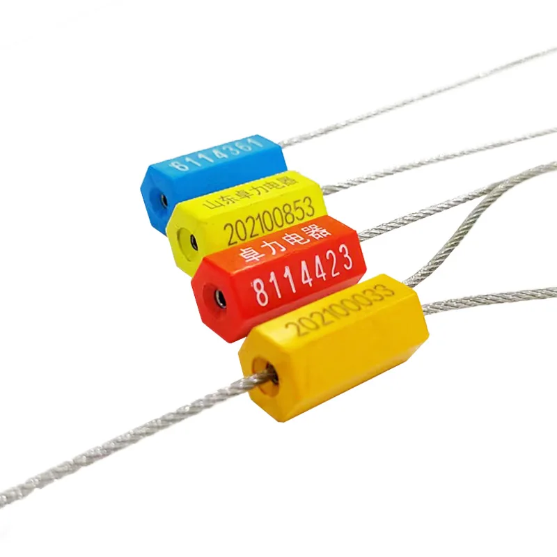 Custom ABS Coated Metal Wire Colored Pull Tight Hexagonal Tamper Resistant Security Cable Seal