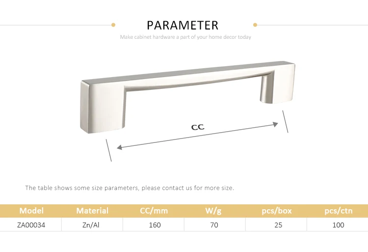 Matt chrome u shaped furniture cabinet pull handle cabinet furniture drawer handle