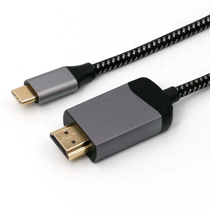 USB C to HDMI Cable 4K 6FT Braided Type-C to HDMI Cord Thunderbolt 3/4 Compatible for MacBook Pro/Air, iMac, iPad Pro, Galaxy S8