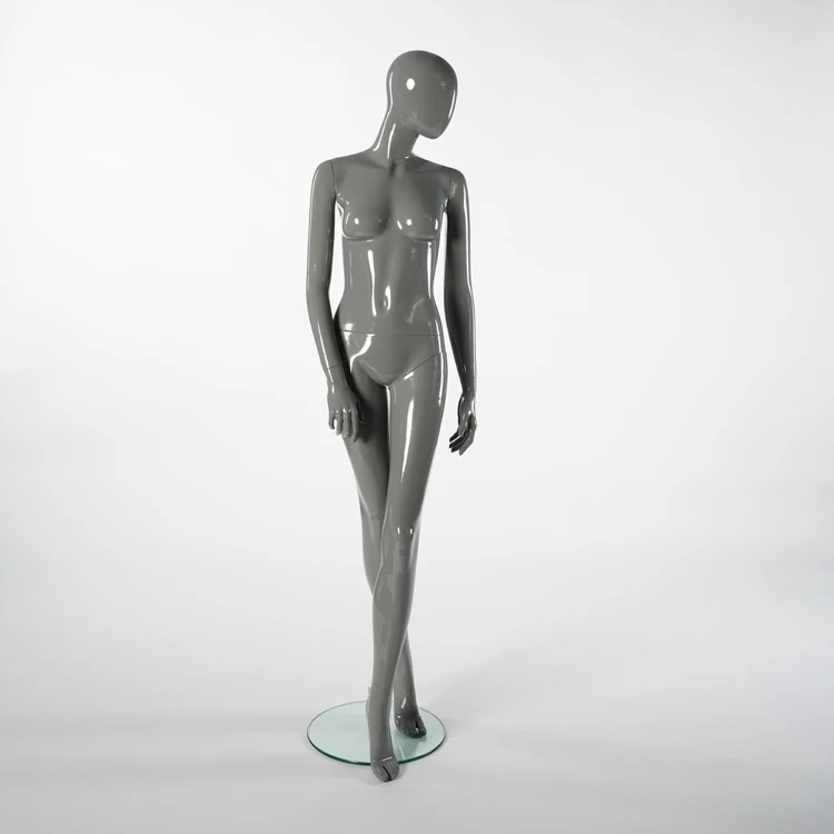 Clothes shop display full body life size female mannequin with egg head wedding dress mannequins for whole sale