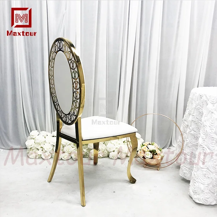 Nordic Royal Hotel Chairs Luxury round Back Wedding and Event Chair with Fancy High Back for High-Class Venues