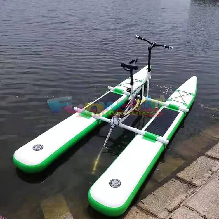 Модное оборудование для водных видов спорта надувной водный велосипед плавающий один сидящий продажи