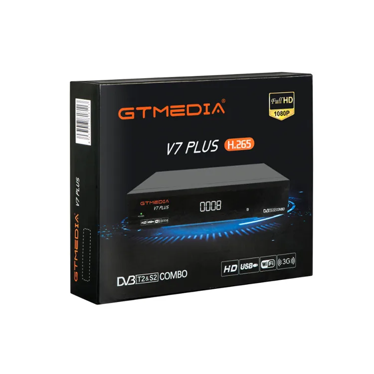  Лидер продаж 2019 года новинка HD 1080P GTmedia V7 Plus DVB-S2/T2 приставка с бесплатным воздушным FTA спутниковый
