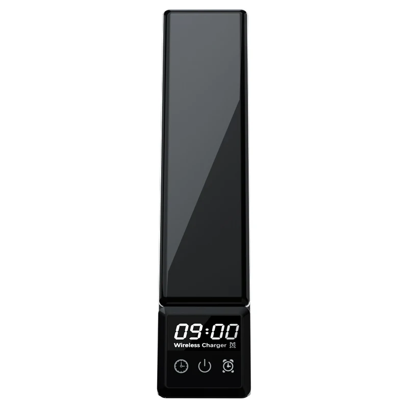 Wireless Charging Desk Lamp Touch Dimming Alarm Clock 3 in 1 LED Smart Home Bedside Modern
