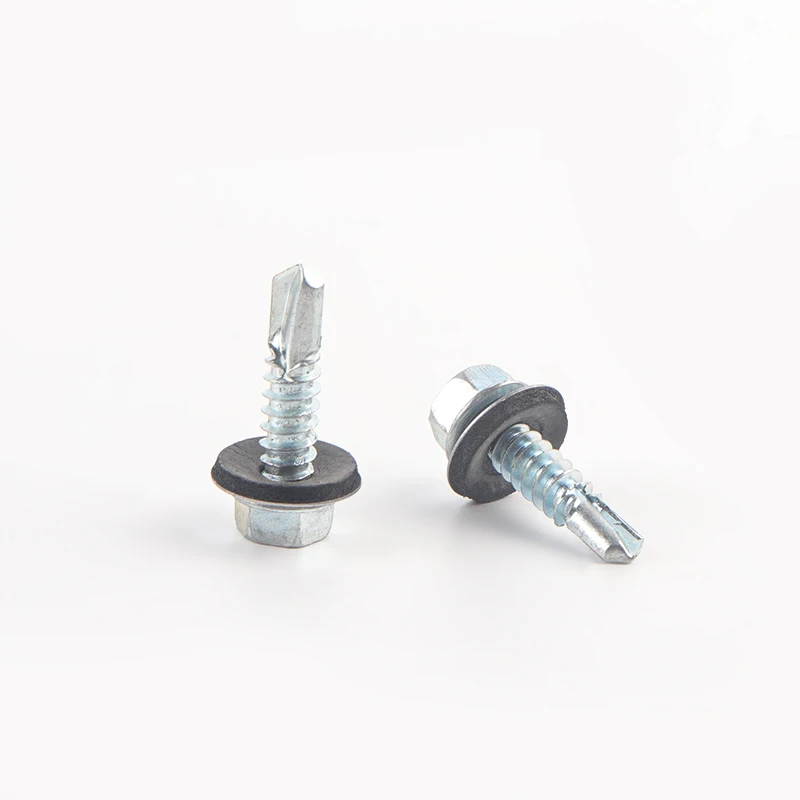 Galvanised Metal Hexagon Head Tek Wood Stainless Steel Hex Self Drilling tapping Screw With epdm Washers Roofing Screw