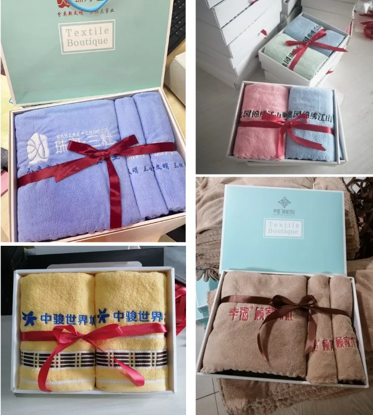 Thick Bath Towel Set 3 Pcs Towel Set Custom Your Logo Face Bath Towel Set Wholesale 100 Cotton Space Soft OEM Customized Adult