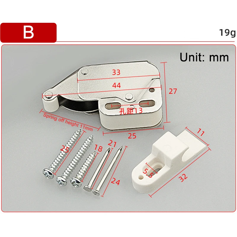 Mini Boat Loaded Door Latch Latches for Mini Doors Cabinets Cupboard door closer automatic
