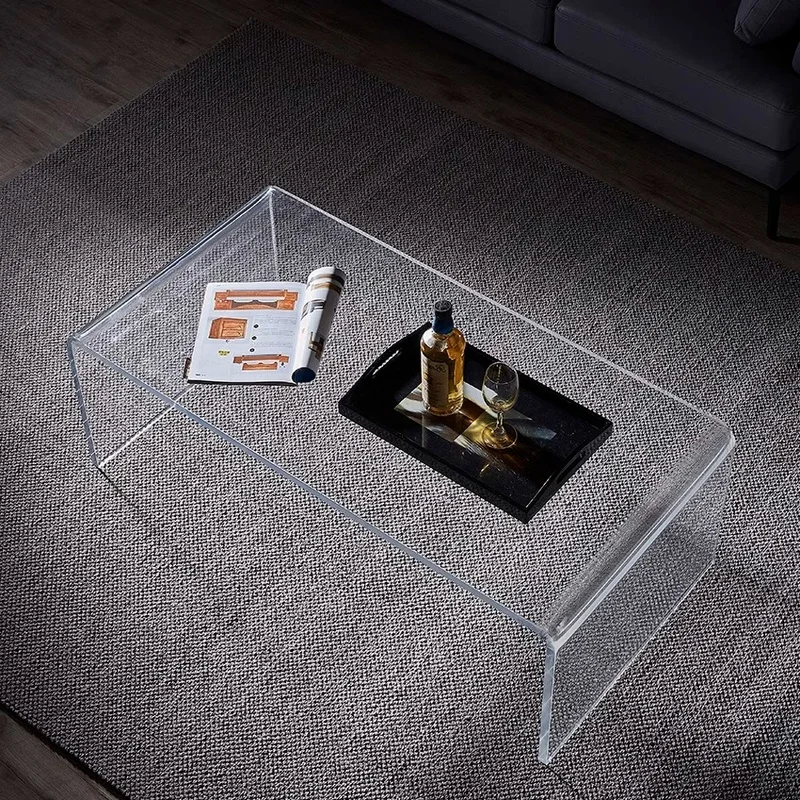 Nordic rectangle coffee table creative  plexi glass coffee table acrylic simple coffee table