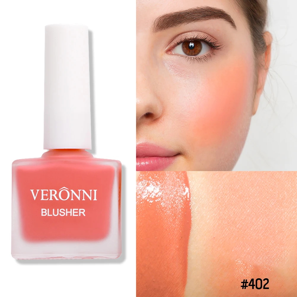 VERONNI 4 Colors Liquid Blush On Makeup Face Rouge Make Up Professional Natural Cheek Blusher