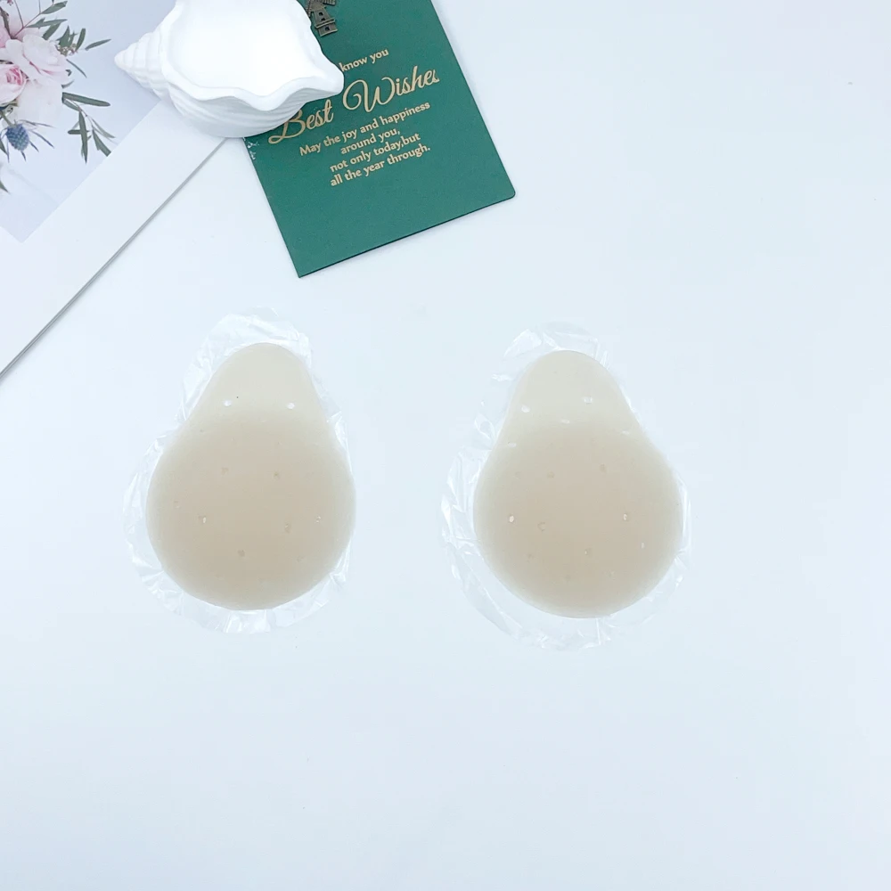 Solid Silicone Chest Patch Lifting Invisible Anti-light Ultra-thin  Support Deep Breathable Silicone Push Up Nipple Covers