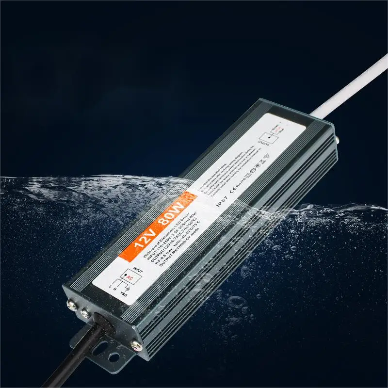 IP68 Waterproof Power Supply 12V 24V Mirror Lighting Touch Sensor Switch Constant Voltage Aluminum Shell Oem Switch Power Supply