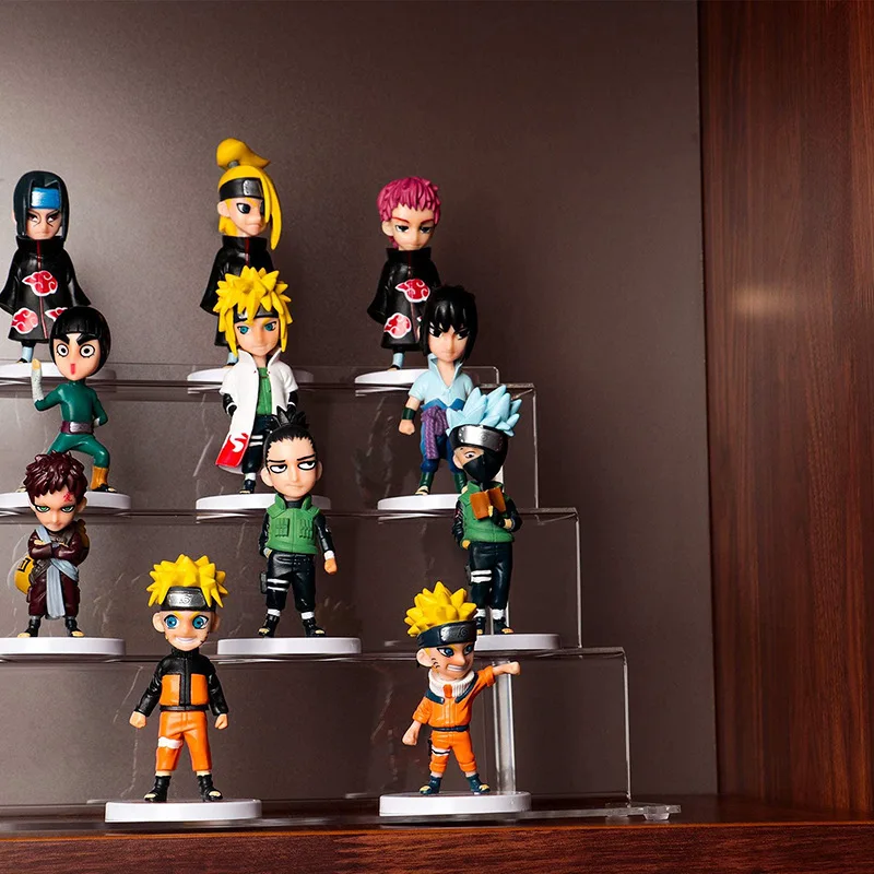 Amazon Hot Sale Ladder Type Perspex Storage Organizer Acrylic Display Stand for Cake Handmade Toy Cosmetic