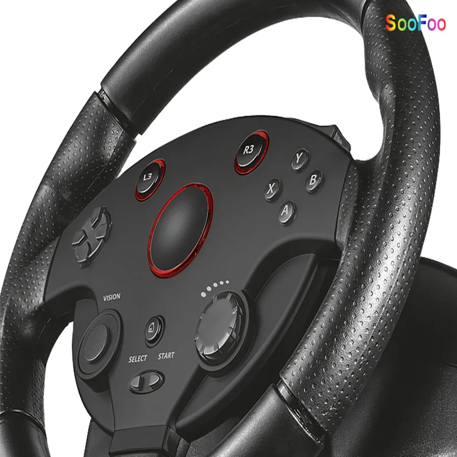 
Factory private mode 270 degree steering angle racing steering wheel for PS4/PS3/XBOX ONE/XB360/PC 
