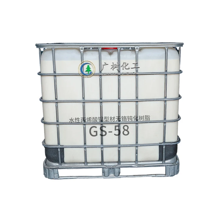 Best Quality Water based liquid acrylic resin for aqueous chrome-free passivation vitrified  GS-58