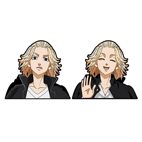 Wholesale Anime 3D Lenticular Motion Sticker Jujutsu DBZ Demon Slayer Custom 3D Colorful Waterproof Car Stickers