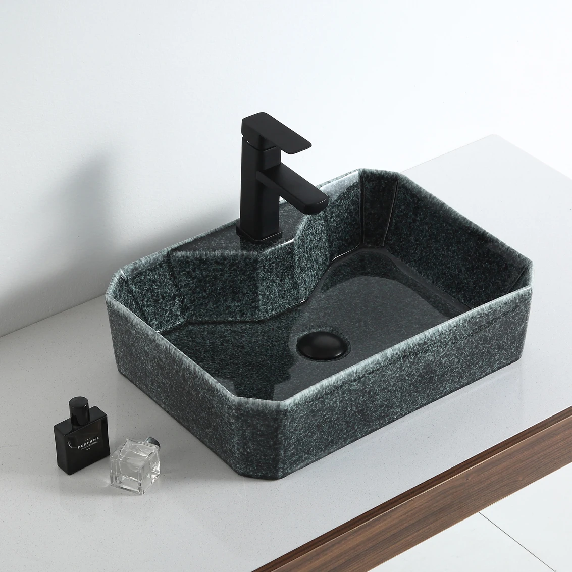 European style smooth special glaze ceramic sanitary ware art basin bathroom ceramic wash basin