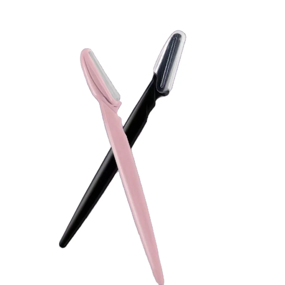 Customized Colors Stainless Steel Eyebrow Trimmer Razor Women Hair Remover Face Shaving Beauty Blade