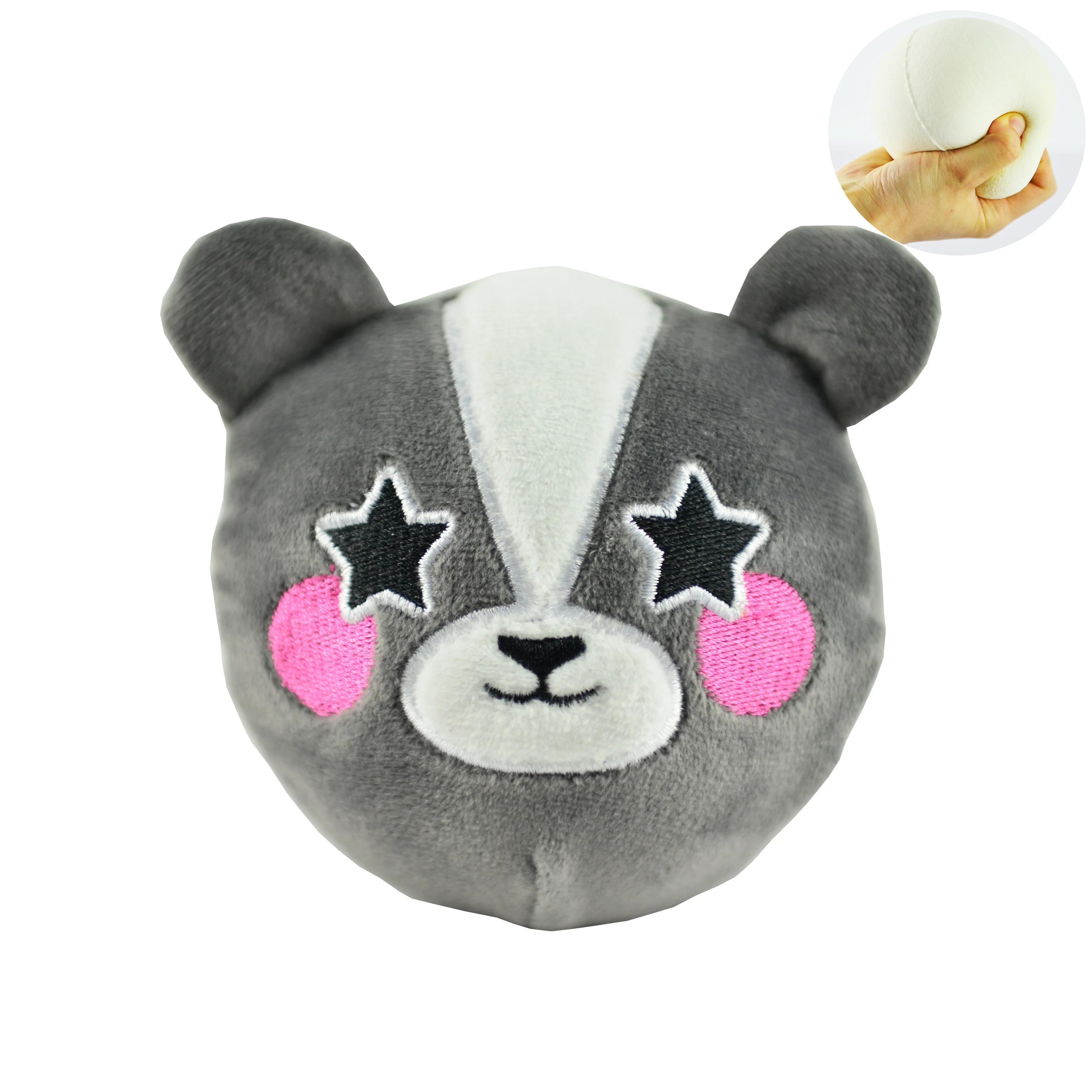 Plush Animal Squishy Keychain Assortment Squish Stuffed Animal Toy Memory Foam Plush Stress Relief Ball