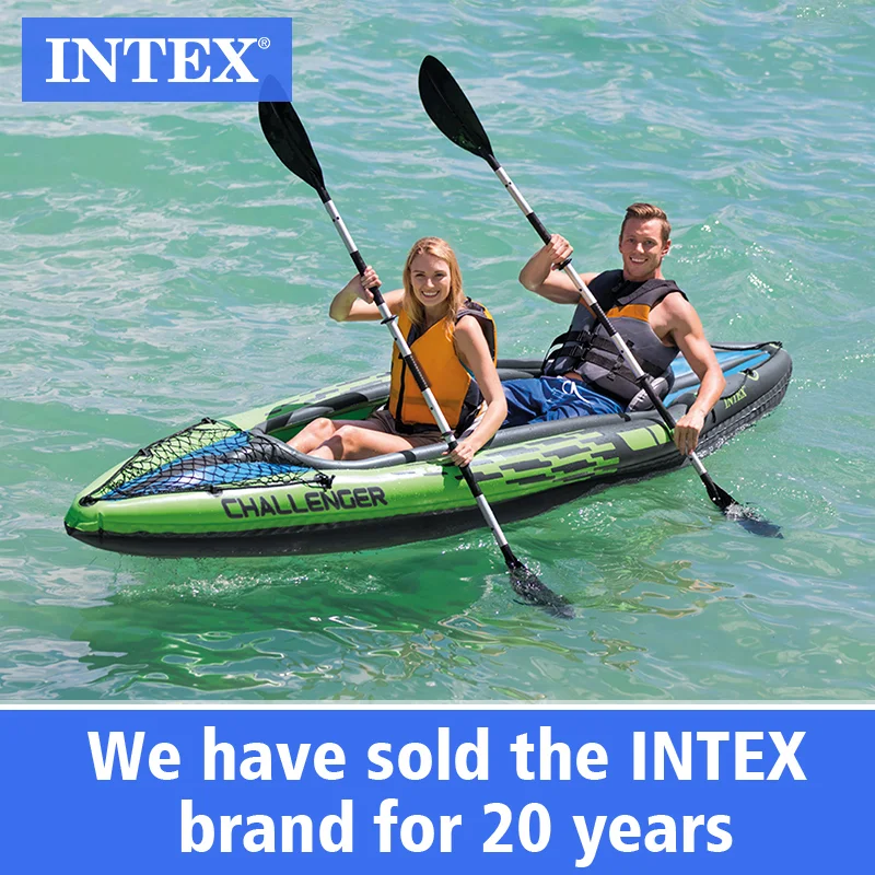INTEX 68306 CHALLENGER K2 KAYAK Inflatable Rowing Boat set For Sport Gaming Outdoor inflatable boat on water sport Boat