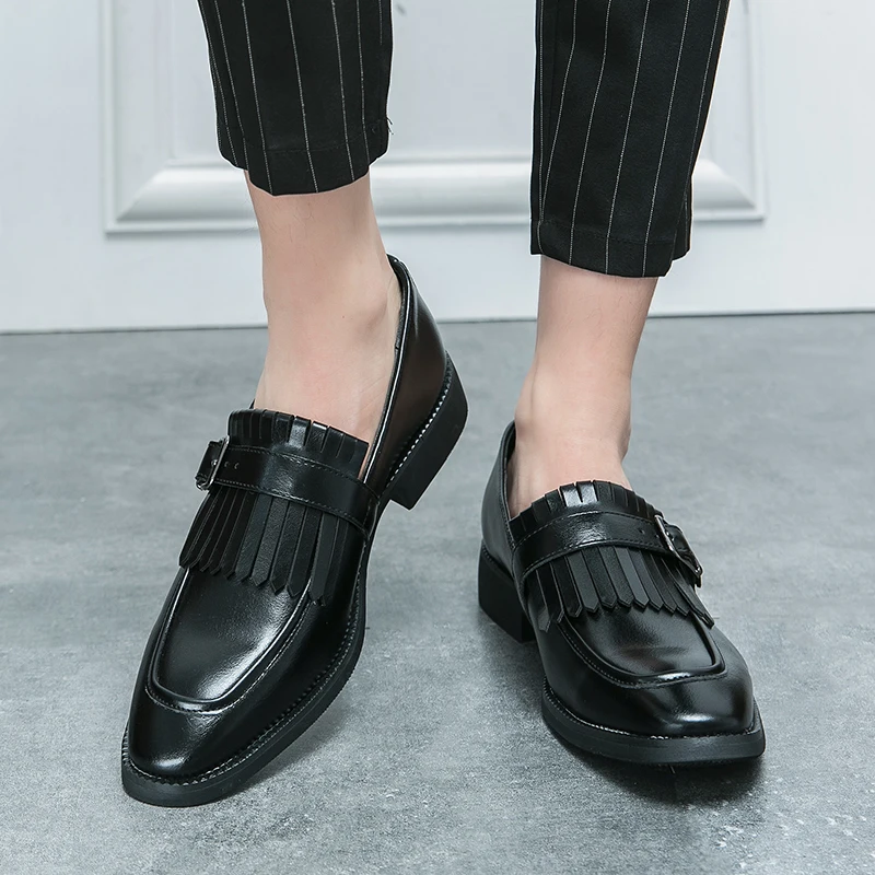 Comfortable Size 38-46/6.5-12 Green Color Fashion Designers Suede Leather Dress Shoes for Men Casual Wedding Loafers