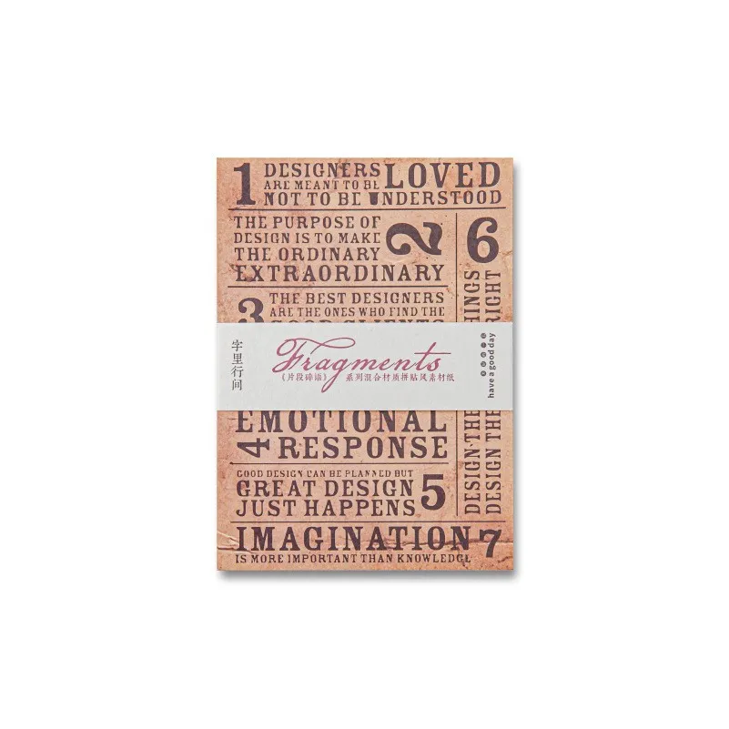 Have a good day Moments Book Pages Material Paper Vintage Kraft Paper