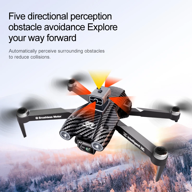 V2B Профессиональный 1080P GPS RC Drone 5G WIFI мини Квадрокоптер 360 препятствие пульт дистанционного управления бесщеточный двигатель пластик