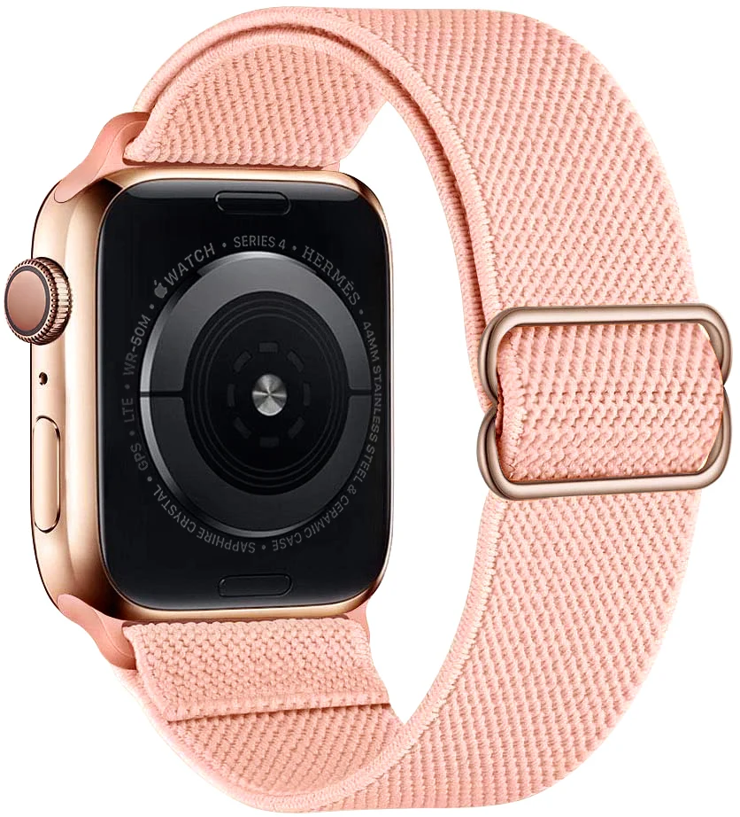  Эластичный нейлоновый ремешок для соло с Apple Watch 38 40 мм регулируемый эластичный плетеный спортивный iWatch 6 5 4