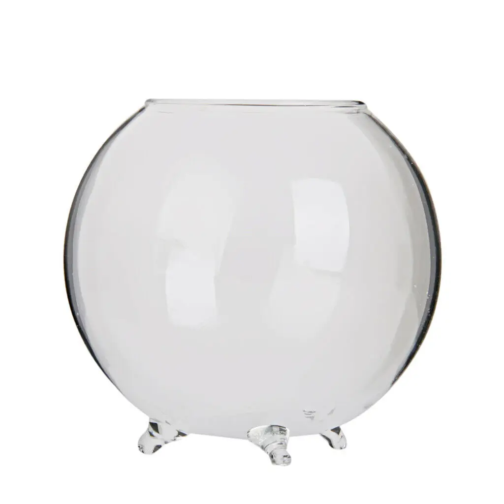 handmade  clear glass round decorative fish bowl