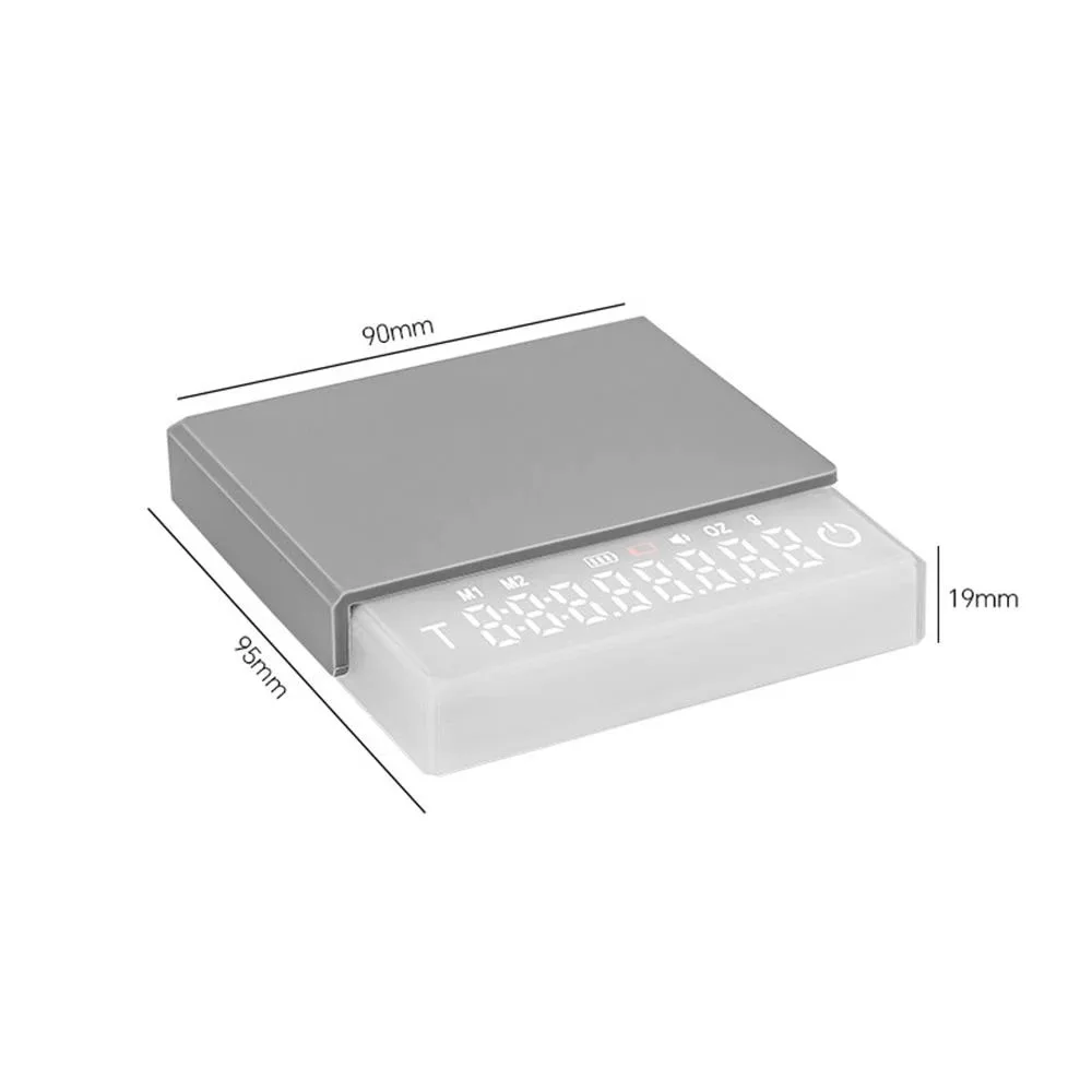 Customizable Durable Silicone Mat Mini Coffee Scale Tray Digital Display Electronic Kitchen Scale Precise Weighing 1g Division