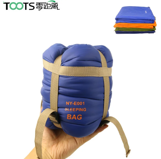 Outdoor camping trip nylon imitation silk - wadded envelope sleeping bag