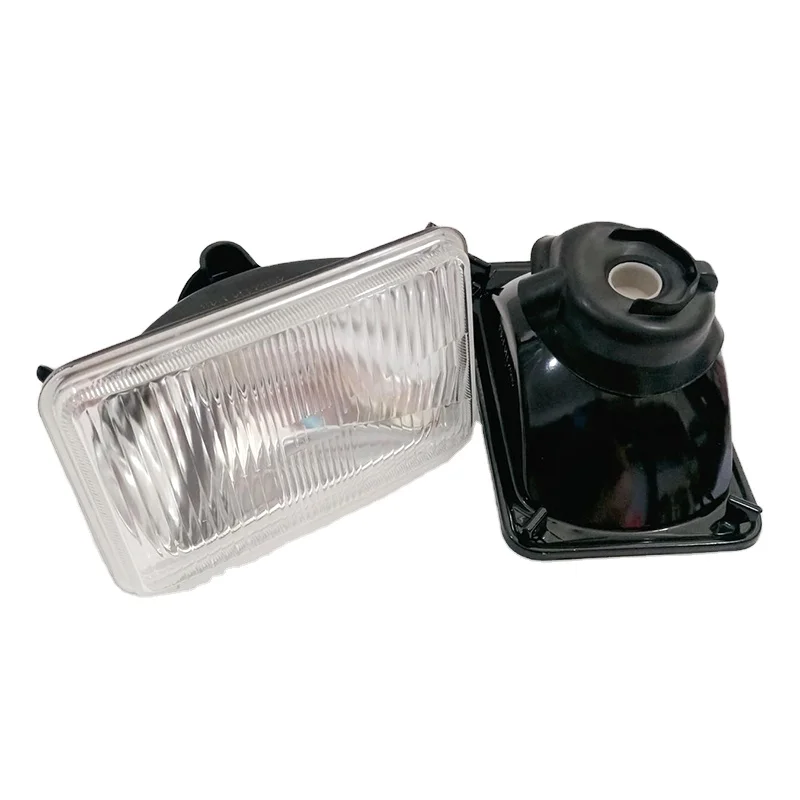 Комплект прозрачных полузапечатанных ламп 4x6 дюймов, стеклянные прозрачные линзы, корпус, фары ближнего и дальнего света H4, сменные Галогенные Светодиодные лампы HID