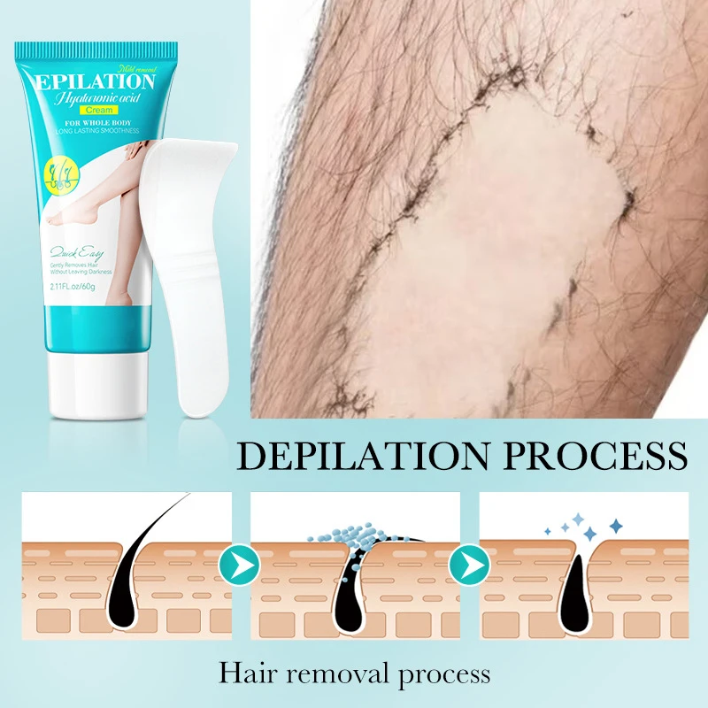 OEM Private Label Hyaluronic Acid Underarm Hair Removal Cream for Women Smooth and Non-Irritating from Korea