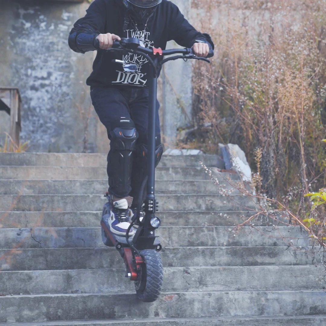China 800*2 Dual Motor Powerful Two Wheel 10 Inch Fat Tire Off Road E Scooter Foldable Adult Electric Scooter for Sale 2021