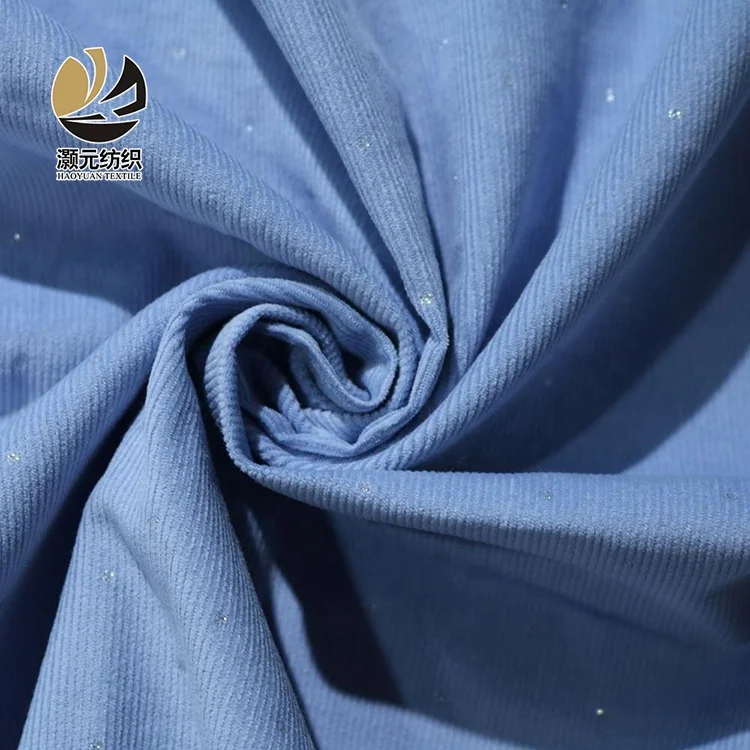  Индивидуальные гладкокрашеные 100% хлопок вельвет костюмной ткани для девочки платье