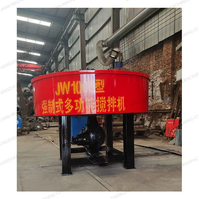 Portable Mobile Electrical 300-1000L Concrete Mixer 6mm Steel Thickness Refractory Cement Pan Mixer